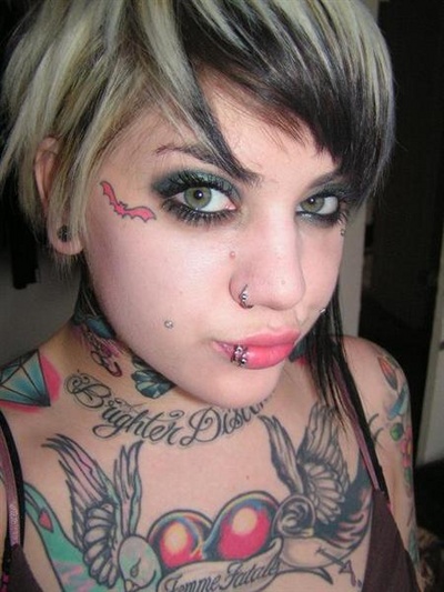 Cute Emo Covered In Tattoos