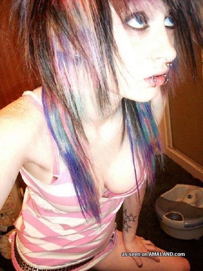 Slutty Emo Amateur Teen With Her Boyfriend