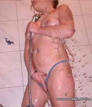 Blonde Alt Girlfriend Taking A Hot Shower