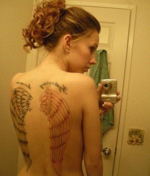 Busty Emo Amateur With Angel Wings