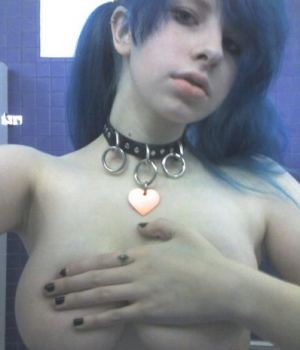 Naturally Busty Blue Haired Emo GF