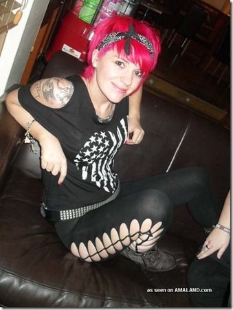 Pink Haired Hipster Punk Chick Selfshots